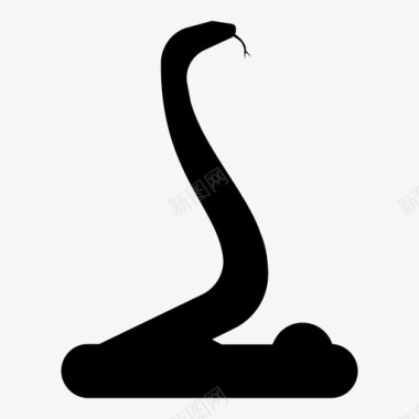 眼镜蛇蛇爬行动物图标图标