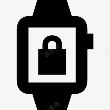 手表锁定可穿戴安全图标图标