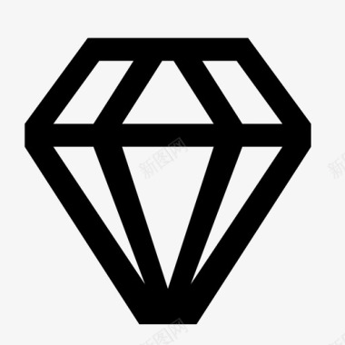 钻石稀有高级图标图标