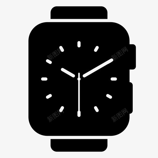 智能手表时钟设备图标svg_新图网 https://ixintu.com 可穿戴 时钟 时间 智能手表 腕表 设备