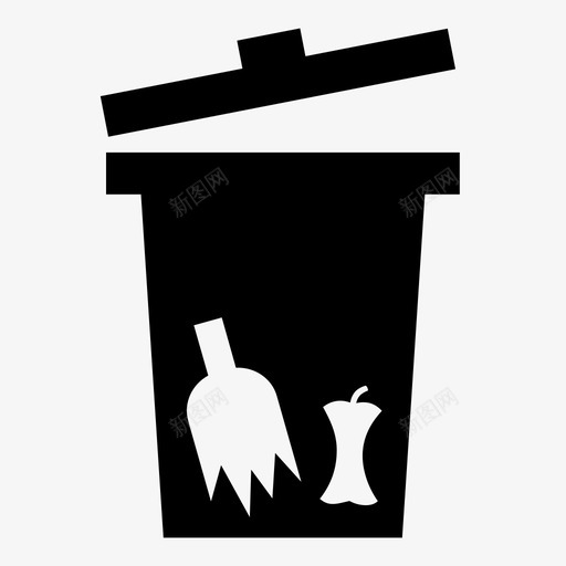 垃圾碎片气味图标svg_新图网 https://ixintu.com 垃圾 垃圾箱 气味 碎片 移除 腐烂 锋利