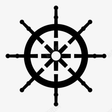 轮船轮舵图标图标