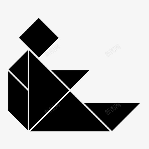 伸展七巧板情景图标svg_新图网 https://ixintu.com 七巧板 七巧板人物 人 伸展 位置 剪影 坐 情景 折纸 拼图 日语