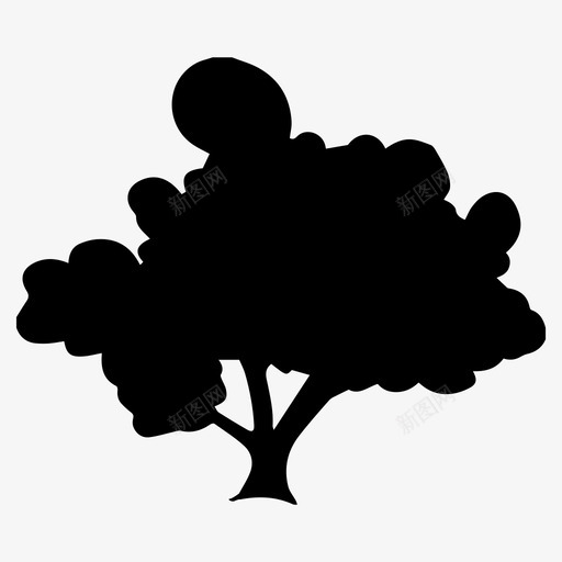 落叶树进入树林图标svg_新图网 https://ixintu.com 落叶树 进入树林