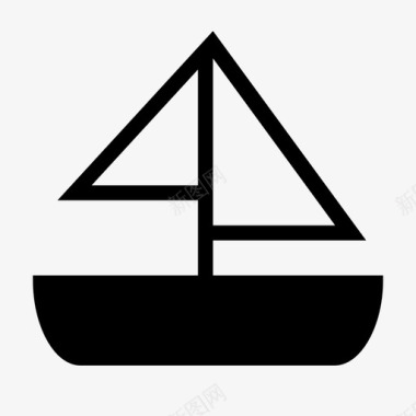 帆船水度假图标图标