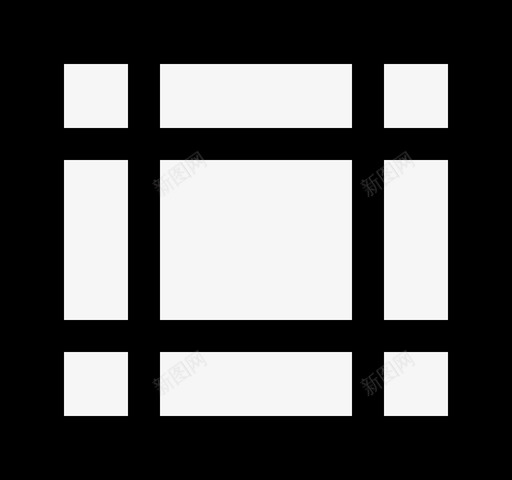 网格框架矩阵图标svg_新图网 https://ixintu.com 框架 正方形 矩阵 网格 网络