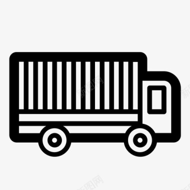卡车集装箱经济和商业图标图标