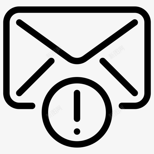 信封警报电子邮件图标svg_新图网 https://ixintu.com 信封 提醒 电子邮件 电子邮件-行图标 紧急 警报 邮件通知 错误