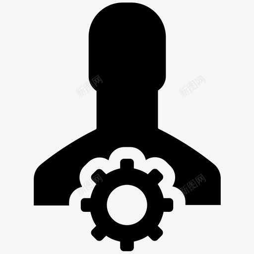 生产力用户设置图标svg_新图网 https://ixintu.com 人员 偏好 机器 生产 生产力 用户 男性 经理 设置