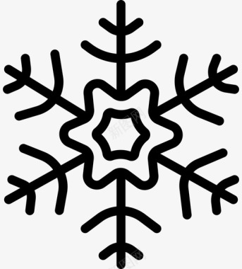 雪花冬季独特的雪花图标图标