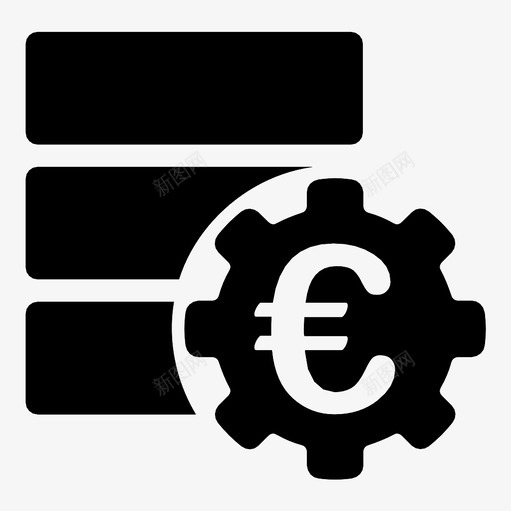 欧元金融数据库选项工具设置图标svg_新图网 https://ixintu.com 人员 使用 工具 欧元金融数据库选项 现金 设置 货币 金融 银行