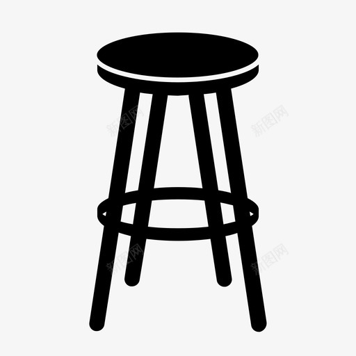 凳子吧台凳椅子图标svg_新图网 https://ixintu.com 凳子 吧台凳 坐 椅子
