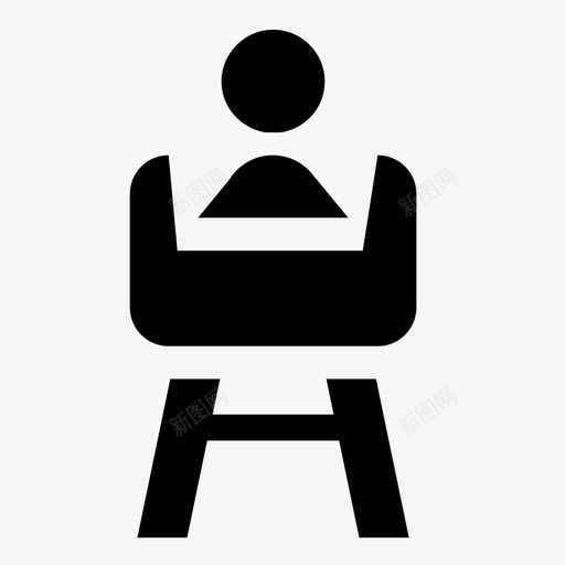 加高椅家长厨房图标svg_新图网 https://ixintu.com 儿童 加高椅 厨房 婴儿 家长 食品 饮食 高脚椅