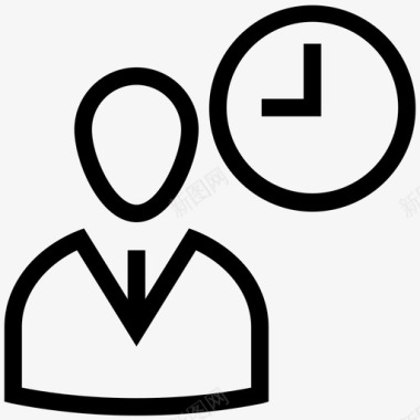 员工时间表准时图标图标