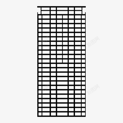 摩天大楼建筑物城市图标svg_新图网 https://ixintu.com 城市 塔 建筑物 摩天大楼 结构