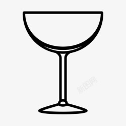 脚杯玛格丽塔杯酒杯脚图标高清图片