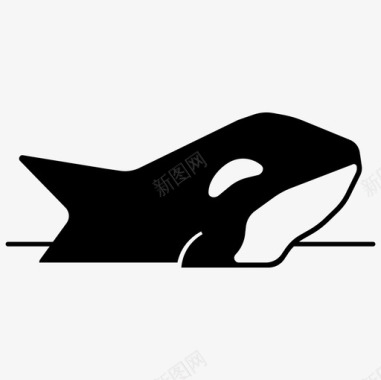 虎鲸海洋动物动物群图标图标