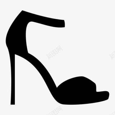 高跟鞋鞋奢华图标图标