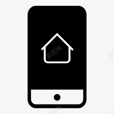 智能手机房屋信息图标图标