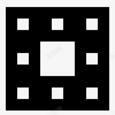 分形符号sierpinski地毯图标图标