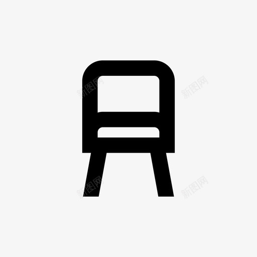 椅子餐厅家具图标svg_新图网 https://ixintu.com 可移动 家具 座位 椅子 腿 餐厅