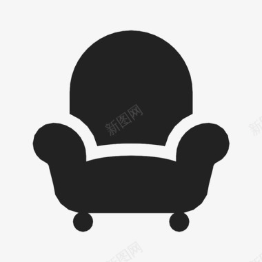 扶手椅坐垫躺椅图标图标