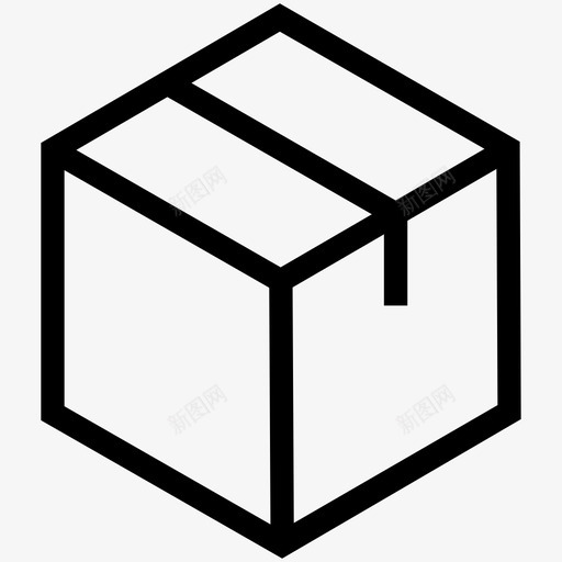 包装箱装运箱密封箱图标svg_新图网 https://ixintu.com 交货箱 包装箱 密封箱 封闭箱 纸板箱 纸箱 装运箱