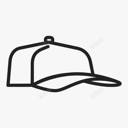 棒球帽帽子按扣图标svg_新图网 https://ixintu.com 帽子 按扣 棒球帽