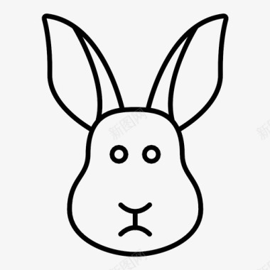 兔子棉尾巴吃胡萝卜的人图标图标