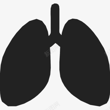 肺吸气健康图标图标