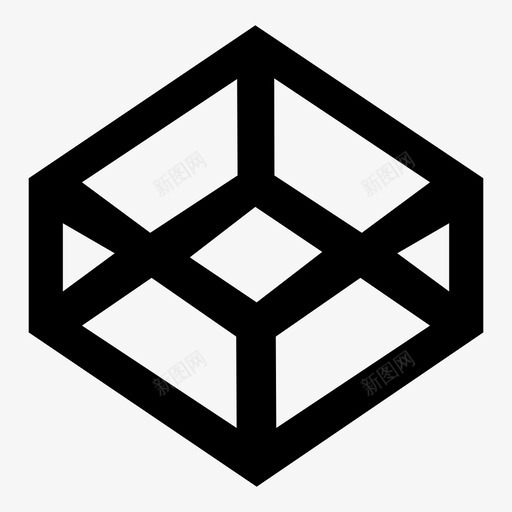 三维对象矩形产品图标svg_新图网 https://ixintu.com 三维对象 产品 尺寸 方框 正方形 矩形 立方体 项目