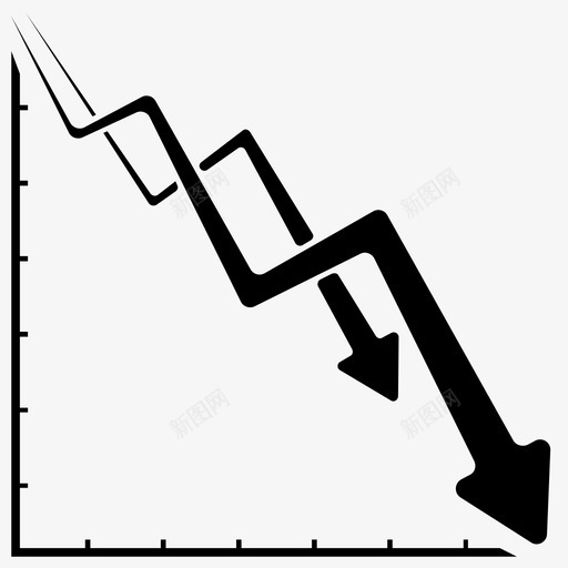 下降趋势股票货币图标svg_新图网 https://ixintu.com 下降趋势 图表 市场 损失 箭头 股票 货币 轴 金融 非盈利