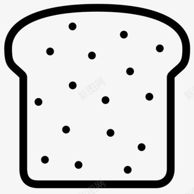 面包早餐碳水化合物图标图标