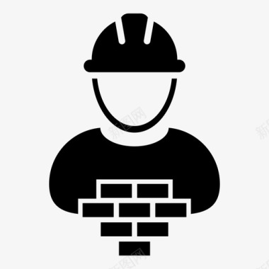 建筑工人专业人员人员图标图标
