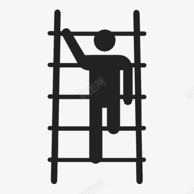 梯子攀爬职业发展图标图标