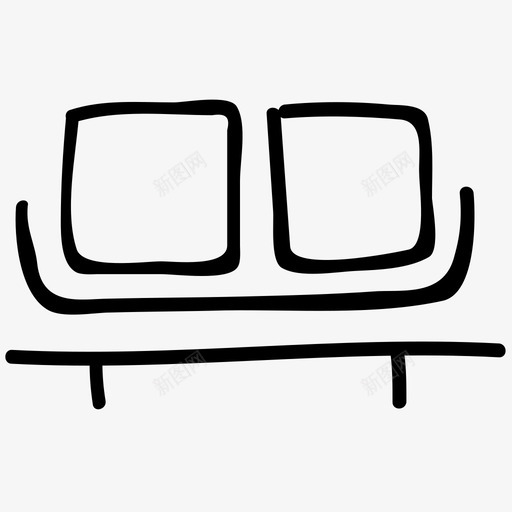 沙发等候区桌子图标svg_新图网 https://ixintu.com 客厅 家具 座椅 桌子 沙发 等候区 酒店和餐厅手绘涂鸦图标