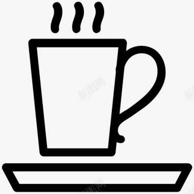 茶马克杯热茶图标图标