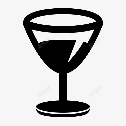 玻璃杯酒杯底图标svg_新图网 https://ixintu.com 杯子 杯底 水晶 玻璃杯 葡萄酒 酒 醉酒 饮料