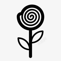 花与叶组合花叶植物图标高清图片