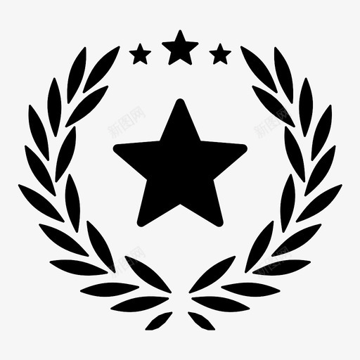 星级保证荣誉图标svg_新图网 https://ixintu.com 保证 国家 奖励 成功 星级 荣誉 评级 质量