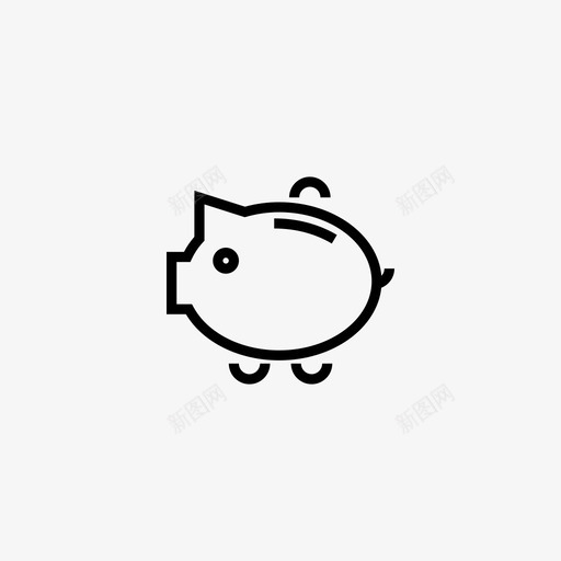 小猪可爱钱图标svg_新图网 https://ixintu.com 储蓄 可爱 小 小猪 钱