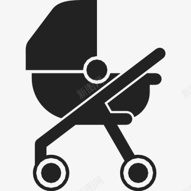 婴儿车幼儿车图标图标