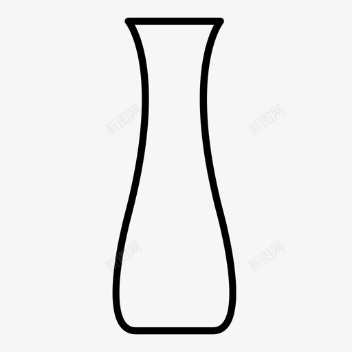 花瓶容器玻璃图标svg_新图网 https://ixintu.com 器皿 容器 我画的东西 玻璃 玻璃花瓶 罐子 花瓶