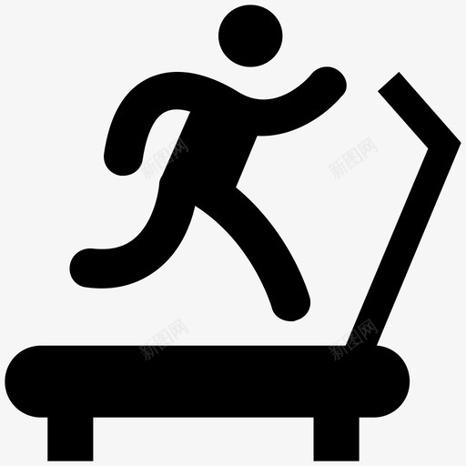 跑步机有氧运动锻炼图标svg_新图网 https://ixintu.com 健身 健身房 慢跑 有氧运动 跑步 跑步机 锻炼