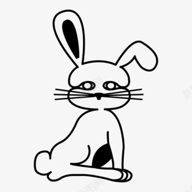 兔子动物有趣图标图标