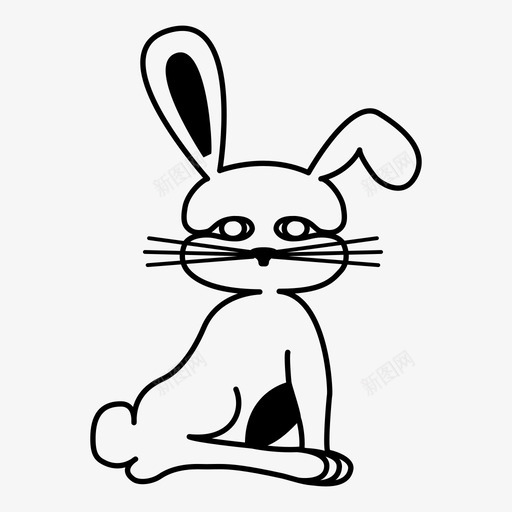 兔子动物有趣图标svg_新图网 https://ixintu.com 兔子 动物 孩子 有趣