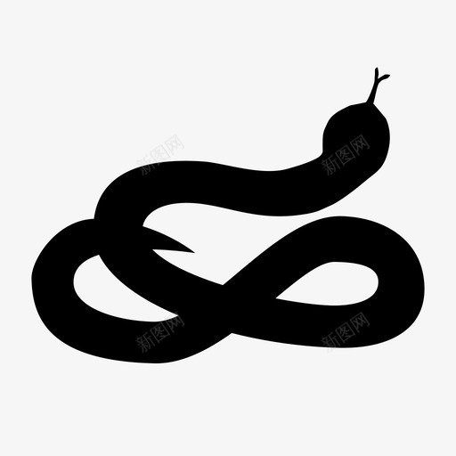 蛇动物分叉的舌头图标svg_新图网 https://ixintu.com 分叉的舌头 动物 嘶嘶声 蛇