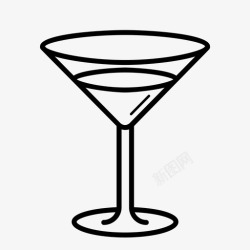 水彩绘葡萄酒和酒杯马提尼杯咖啡饮料图标高清图片