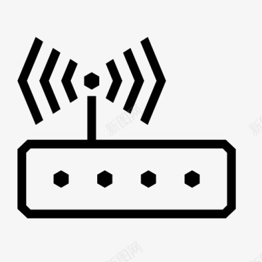 wifi路由器技术接收图标图标