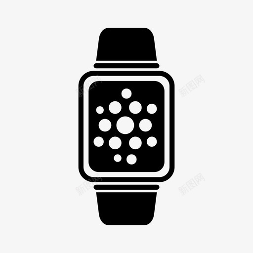 apple watch手表时间图标svg_新图网 https://ixintu.com apple watch iwatch 分钟 小时 应用程序 手表 时钟 时间 智能手表